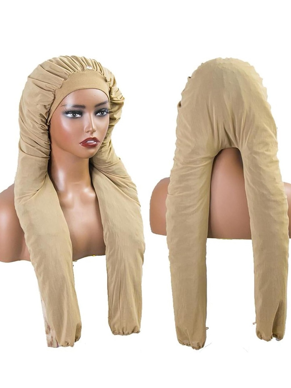 Stocking Braid Bonnet - Keep Your Style Fresh - Elastic Band & Button Closure".